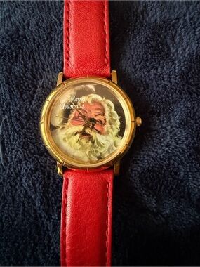 Festive Red Santa Face Women's Watch